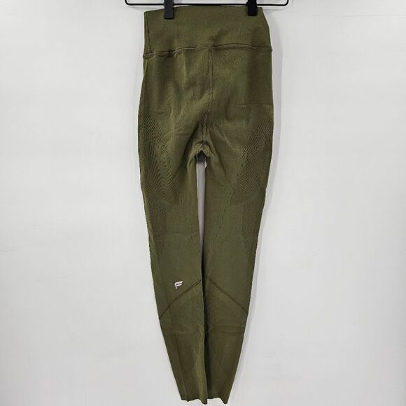 Fabletics motion 365 contour high waisted leggings green xs small gym workout - Picture 2 of 4